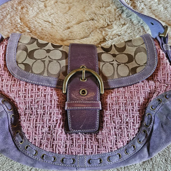 RARE Authentic Vintage Coach Signature Bag - Picture 7 of 13